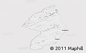 Silver Style Panoramic Map of Zorzor, single color outside