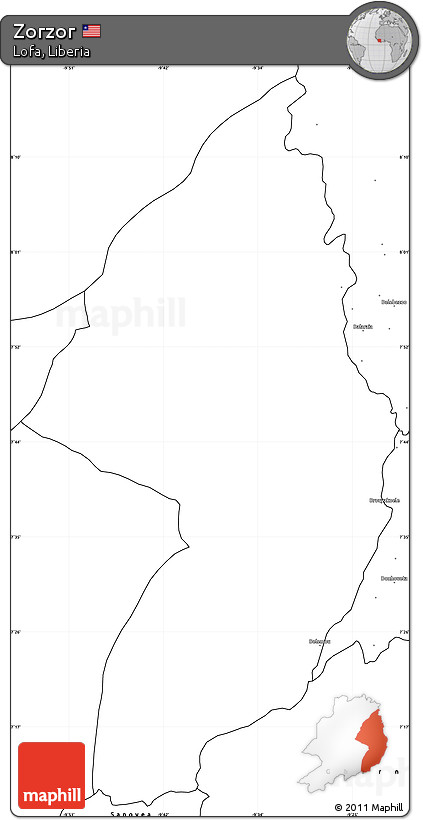 Blank Simple Map of Zorzor