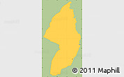 Savanna Style Simple Map of Zorzor, single color outside