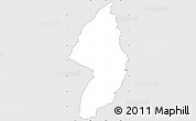 Silver Style Simple Map of Zorzor, cropped outside