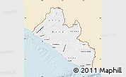 Classic Style Map of Liberia, single color outside