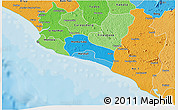 Political Shades 3D Map of Marshall Terr.