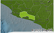 Physical 3D Map of Mamba Kaba, darken