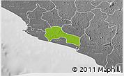Physical 3D Map of Mamba Kaba, desaturated