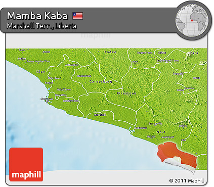 Physical 3D Map of Mamba Kaba
