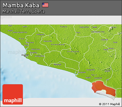 Physical 3D Map of Mamba Kaba