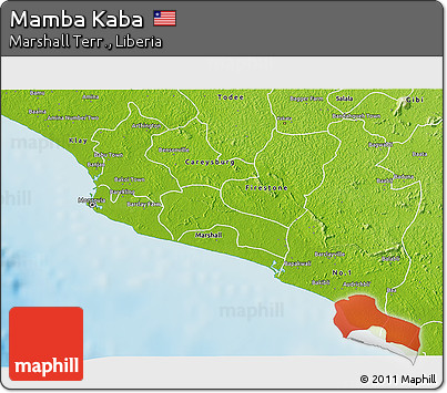 Physical 3D Map of Mamba Kaba