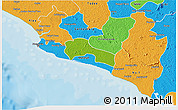 Physical 3D Map of Mamba Kaba, political outside