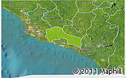Physical 3D Map of Mamba Kaba, satellite outside