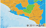 Political 3D Map of Mamba Kaba