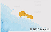 Political 3D Map of Mamba Kaba, single color outside