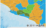 Satellite 3D Map of Mamba Kaba, political outside