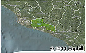 Satellite 3D Map of Mamba Kaba, semi-desaturated