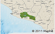 Satellite 3D Map of Mamba Kaba, shaded relief outside