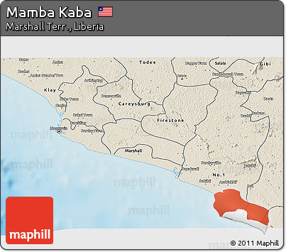 Shaded Relief 3D Map of Mamba Kaba