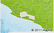 Shaded Relief 3D Map of Mamba Kaba, physical outside