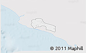 Silver Style 3D Map of Mamba Kaba, single color outside