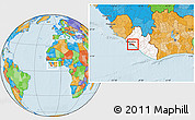 Political Location Map of Mamba Kaba, highlighted country, highlighted parent region, within the entire country