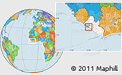 Political Location Map of Mamba Kaba, highlighted country, highlighted parent region