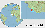 Savanna Style Location Map of Mamba Kaba