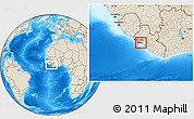 Shaded Relief Location Map of Mamba Kaba