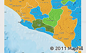 Satellite Map of Mamba Kaba, political outside