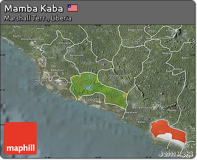 Satellite Map of Mamba Kaba, semi-desaturated