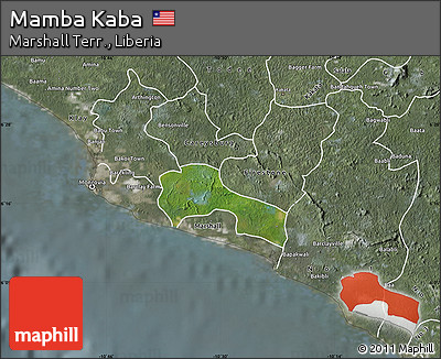 Satellite Map of Mamba Kaba, semi-desaturated