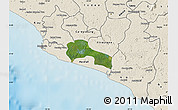 Satellite Map of Mamba Kaba, shaded relief outside
