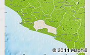Shaded Relief Map of Mamba Kaba, physical outside