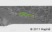 Satellite Panoramic Map of Mamba Kaba, desaturated