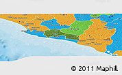 Satellite Panoramic Map of Mamba Kaba, political outside