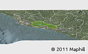 Satellite Panoramic Map of Mamba Kaba, semi-desaturated