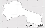 Silver Style Simple Map of Mamba Kaba, cropped outside