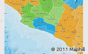 Political Shades Map of Marshall Terr.