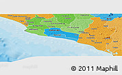 Political Shades Panoramic Map of Marshall Terr.