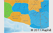 Political Shades 3D Map of Maryland