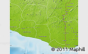 Physical Map of Maryland