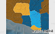 Political Map of Maryland, darken