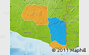 Political Map of Maryland, physical outside