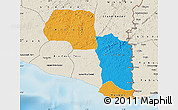 Political Map of Maryland, shaded relief outside