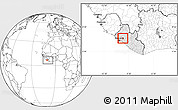 Blank Location Map of Kakata, highlighted country, within the entire country