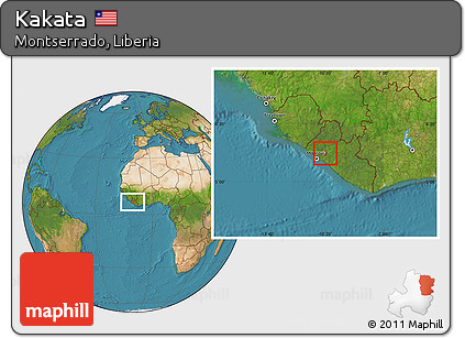 Satellite Location Map of Kakata