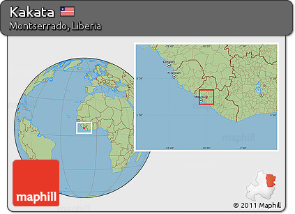 Savanna Style Location Map of Kakata