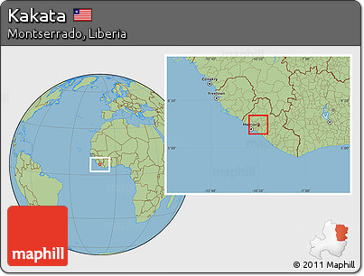 Savanna Style Location Map of Kakata