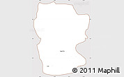 Classic Style Simple Map of Kakata, cropped outside