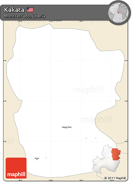 Classic Style Simple Map of Kakata