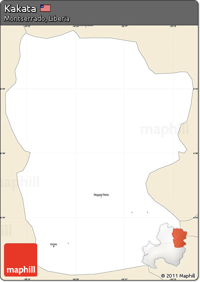 Classic Style Simple Map of Kakata