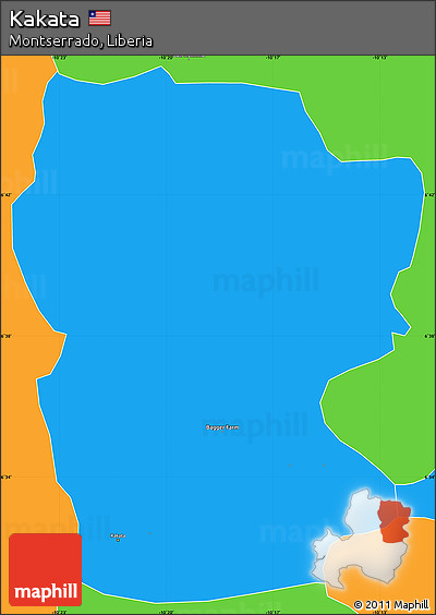 Political Simple Map of Kakata