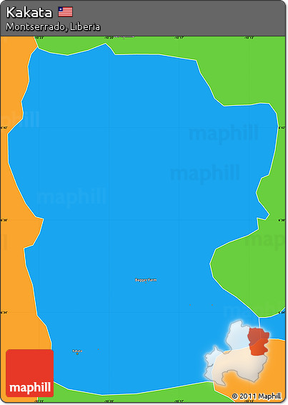 Political Simple Map of Kakata